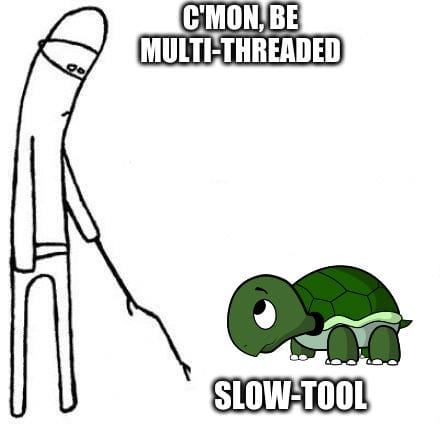 How to run a single-threaded tool on multi threads for speed?